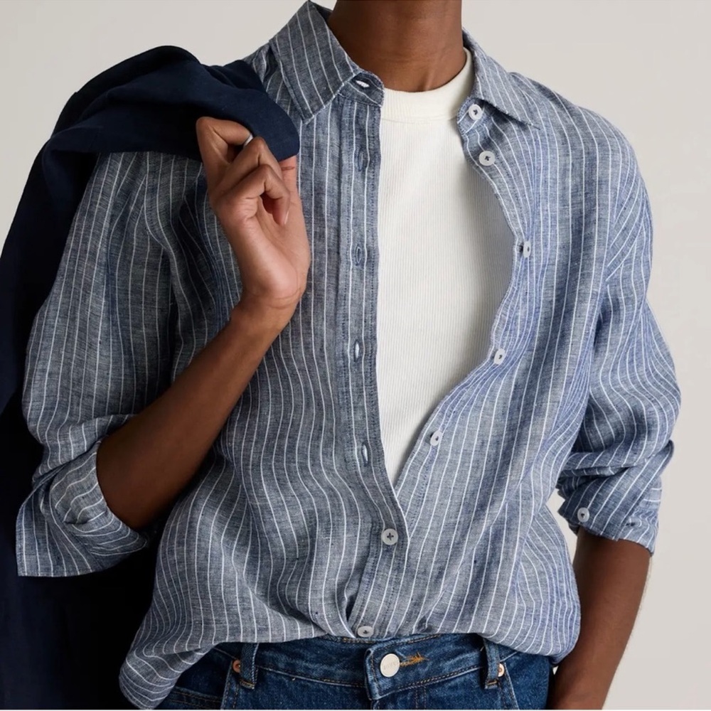 Quince 100% European Linen Long Sleeve Shirt - Picture 2 of 10
